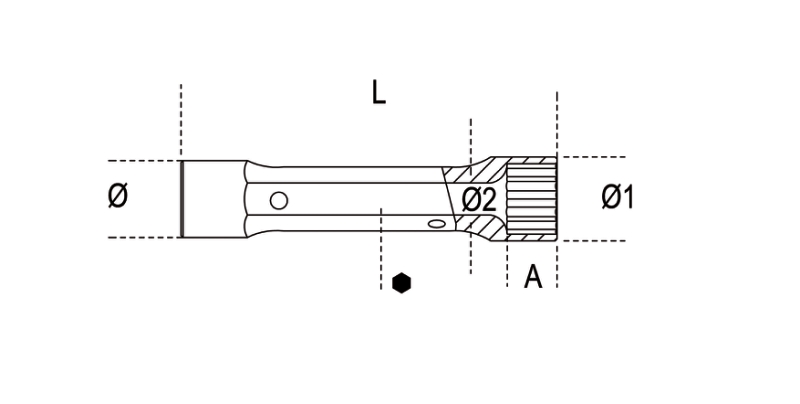 Chiavi a tubo doppie poligonali, serie pesante cromate