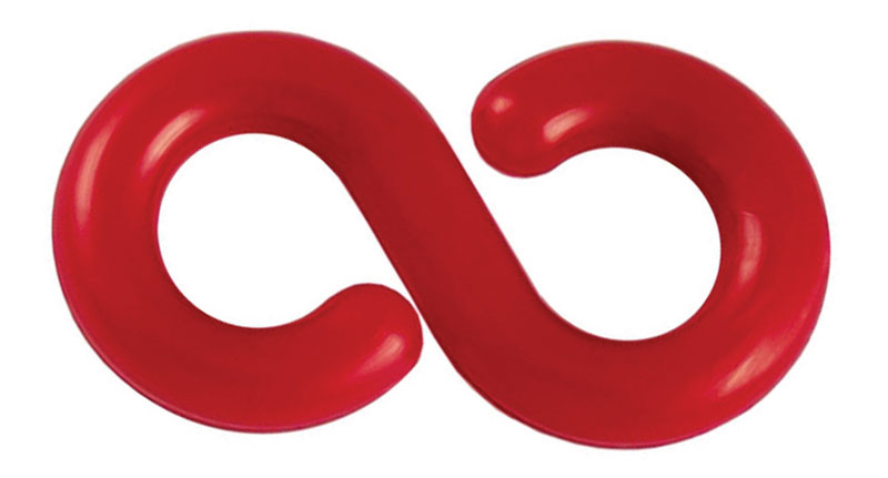 1 GANCIO DI GIUNZIONE PER CATENA BIANCO-ROSSA