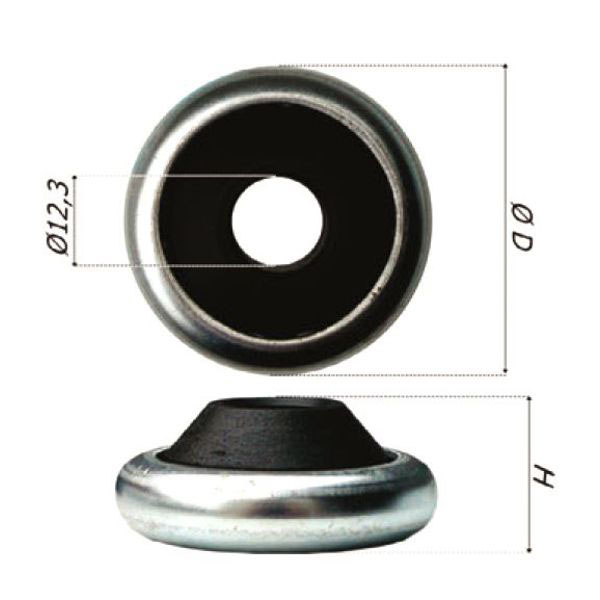 CUSCINETTO A SFERA TONDO BUSSOLA NYLON